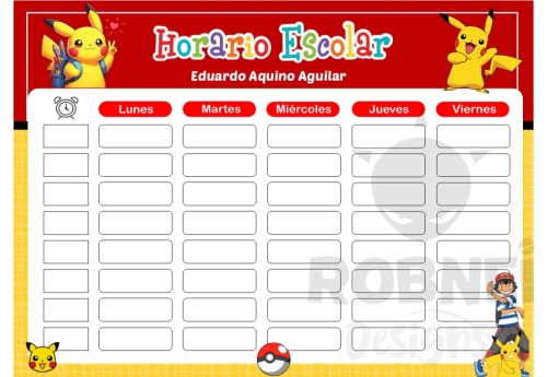 Pikachu Horario Escolar